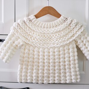 Crochet PATTERN Ruffle Sweater child Sizes 6-12m up to - Etsy