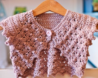 Crochet PATTERN - Like a Cloud Shrug - Cardigan (sizes baby up to 6 years) (English only)