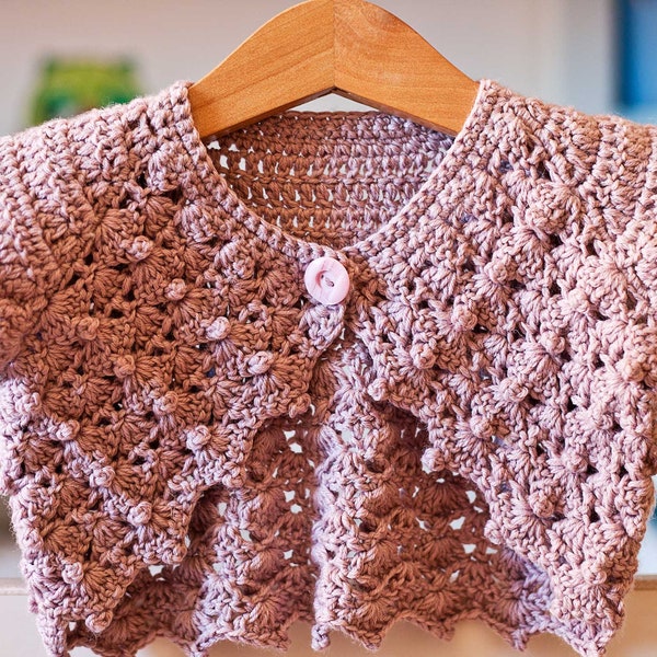 Crochet PATTERN - Like a Cloud Shrug - Cardigan (sizes baby up to 6 years) (English only)