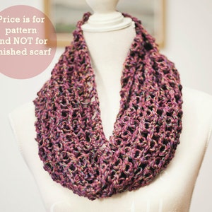 Scarf Crochet PATTERN Solomon's knot scarf English only image 1