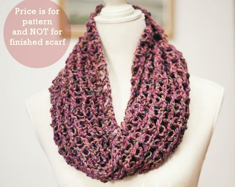 Scarf Crochet PATTERN  - Solomon's knot scarf (English only)