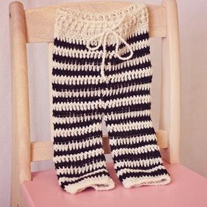 Crochet PATTERN Striped Baby Pants English only image 3