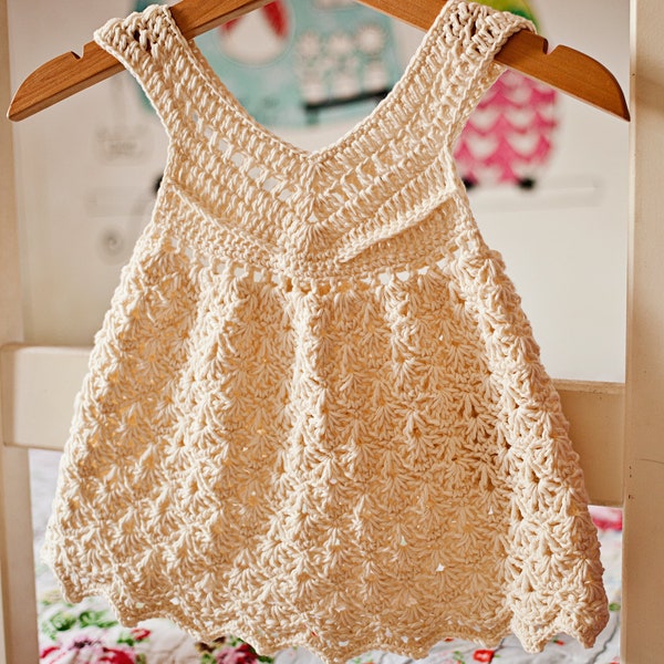 Crochet dress PATTERN - Vanilla Dress (sizes up to 6 years) (English only)