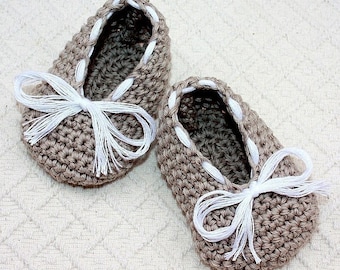 Crochet PATTERN  - Baby Ballet Flats (English only)