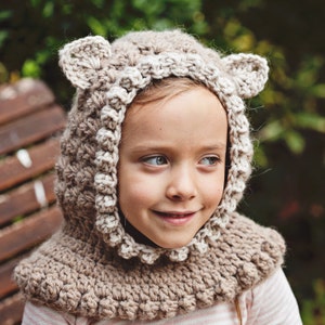 Crochet PATTERN Kitten Hooded Cowl baby to adult English only image 3