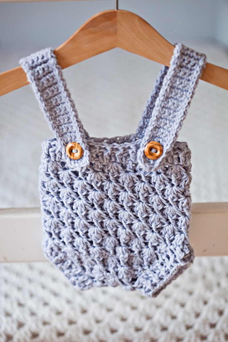 Crochet PATTERN Baby Shorts With Suspenders sizes from newborn up to 12 months English only image 2