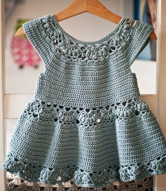 Crochet dress PATTERN - Magnolia Dress (sizes up to 8 years) (English only)