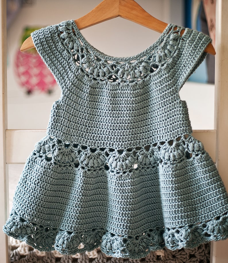 Crochet dress PATTERN - Magnolia Dress (sizes up to 8 years) (English only) image 1