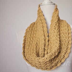 Crochet PATTERN - Mustard Infinity Scarf - Cowl (english Only) - Etsy