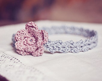 Crochet PATTERN  - Old Rose Headband (sizes - baby to adult) (English only)