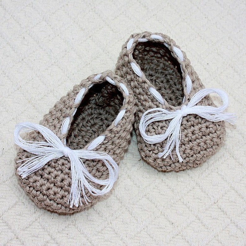 Crochet PATTERN Baby Ballet Flats English only image 2