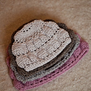Crochet hat PATTERN  -  Tiered Hat (baby to adult) (English only)