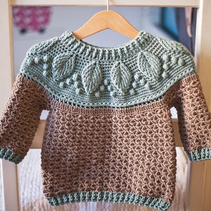 Crochet PATTERN Harvest Sweater child sizes 1-2y up to 9-10years English only image 4