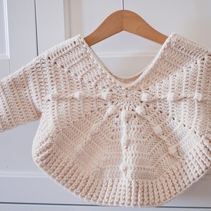 Crochet PATTERN - Hexagon Sweater (sizes baby up to 9-10 years) (English only)