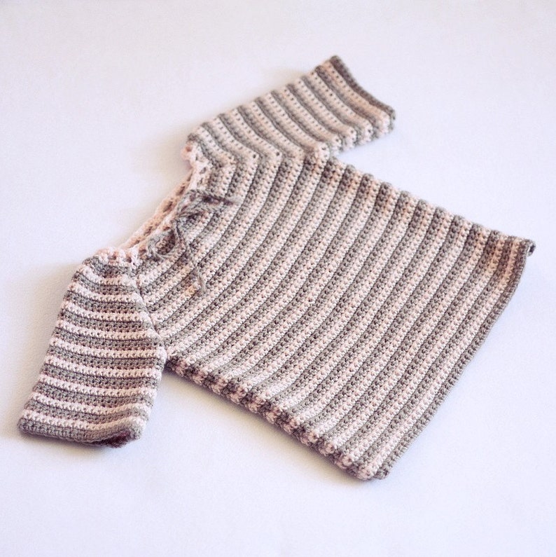 Crochet PATTERN Raglan Baby Sweater sizes baby, toddler English only image 3