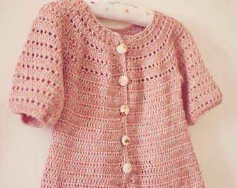 Crochet Cardigan PATTERN  - Sophie's Cardigan (sizes from 6months up to 5 years) (English only)