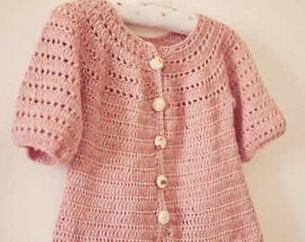 Crochet Cardigan PATTERN  - Sophie's Cardigan (sizes from 6months up to 5 years) (English only)