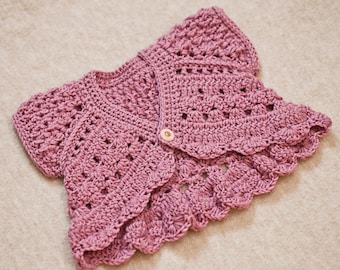 Crochet PATTERN - Butterfly Shrug - Cardigan (sizes baby up to 6 years) (English only)