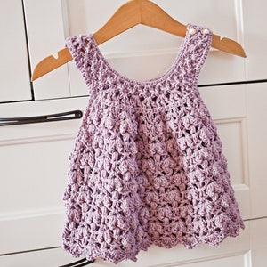 PATRON Vestido a crochet Vestido Candytuft tallas hasta 8 años solo en inglés imagen 8