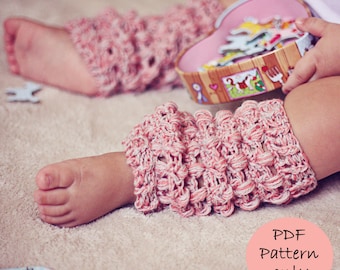 Crochet PATTERN - Cashwool Leg Warmers (sizes baby to adult) (English only)