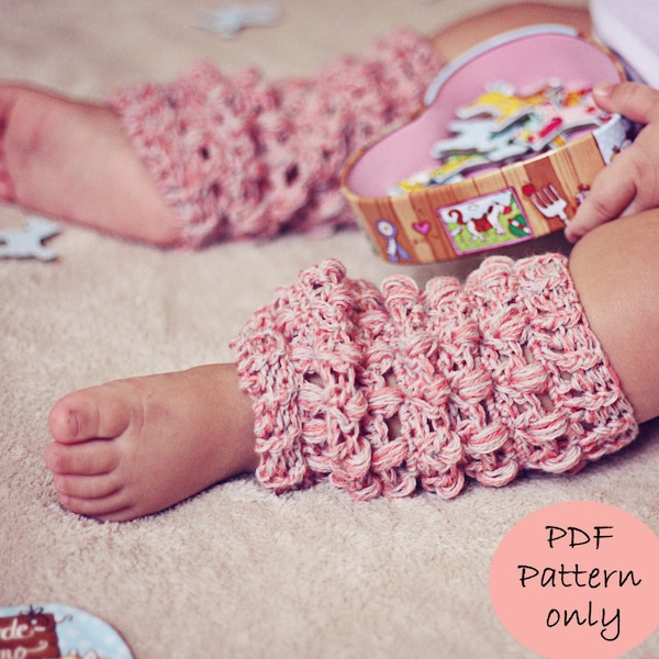 Crochet PATTERN - Cashwool Leg Warmers (sizes baby to adult) (English only)