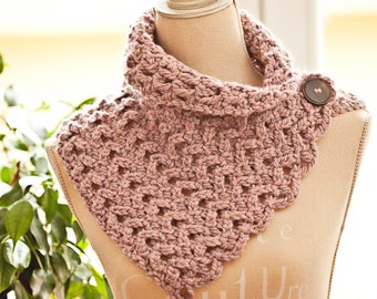 Crochet PATTERN - Chevron Scarf - Cowl (English only)