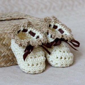 Crochet PATTERN Milky Baby Booties English only image 4