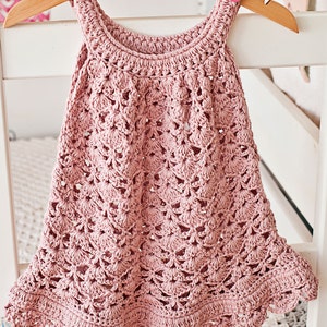 PATROON van gehaakte jurk Chantilly Lace Sundress maten tot 10 jaar alleen in het Engels afbeelding 4