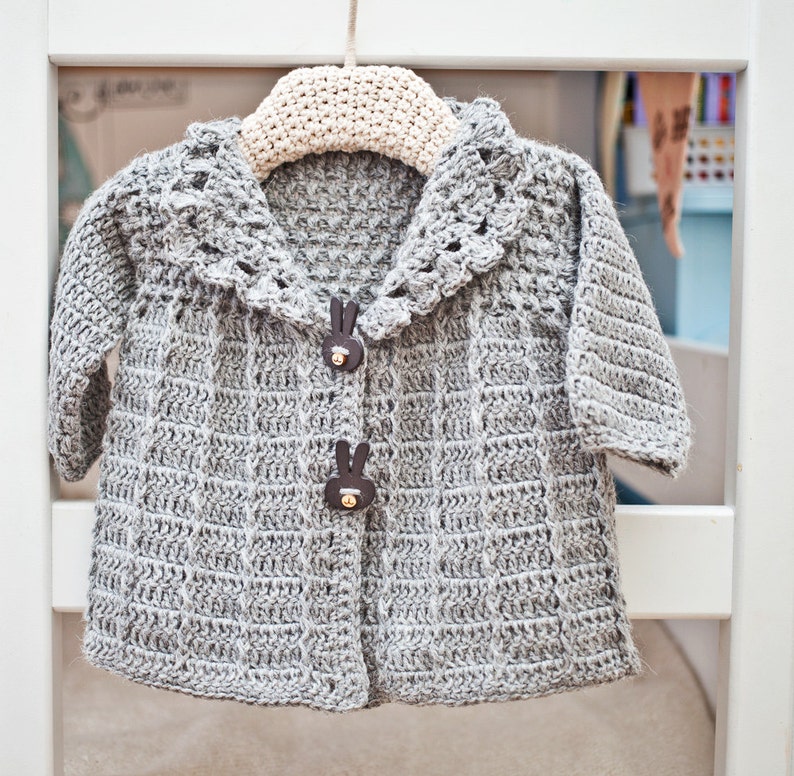 Crochet PATTERN Baby Toddler Jacket English only image 1