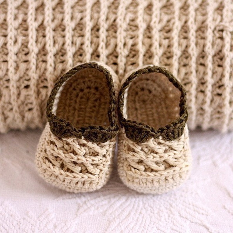 Crochet PATTERN Choco Baby Blanket and Booties English only image 5