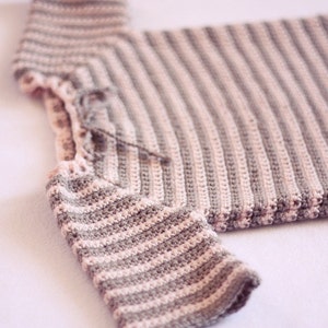 Crochet PATTERN Raglan Baby Sweater sizes baby, toddler English only image 2