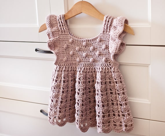 Crochet Dress PATTERN - Bobble Dress (sizes up to 8 Years) (english Only) -  Etsy