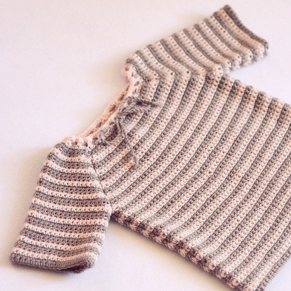 Crochet PATTERN - Raglan Baby Sweater (sizes baby, toddler) (English only)