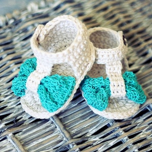 Crochet PATTERN for baby booties  - Foulard Baby Sandals (English only)