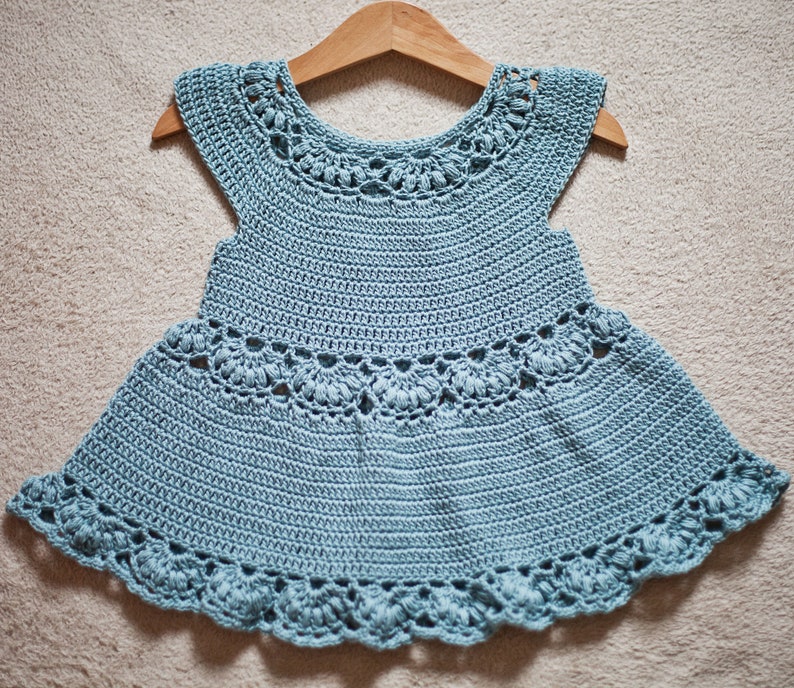 Crochet dress PATTERN - Magnolia Dress (sizes up to 8 years) (English only) image 3