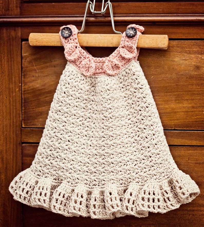 Crochet dress PATTERN Halter Ruffle Dress sizes up to 5 years English only image 2