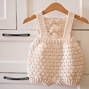 Crochet Ream Romper - Sailboats