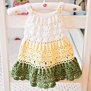 Crochet dress PATTERN  - Crochet Tiered Dress (baby, toddler, child sizes) (English only)