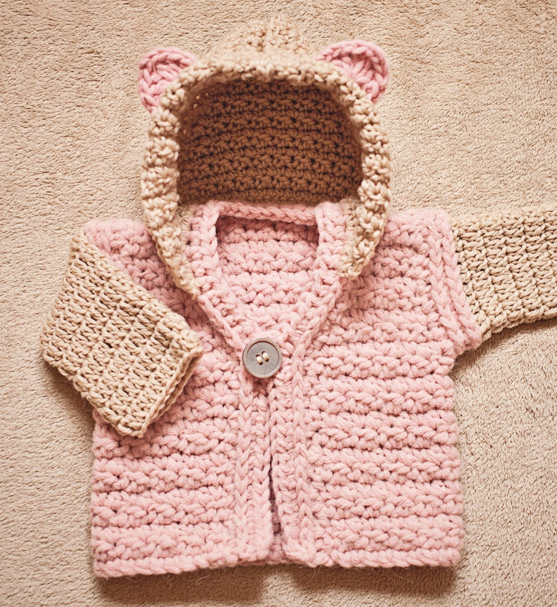 Crochet PATTERN Super Bulky Hooded Vest sizes baby up to 12 years English only imagem 5