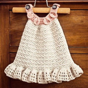 Crochet dress PATTERN Halter Ruffle Dress sizes up to 5 years English only image 1