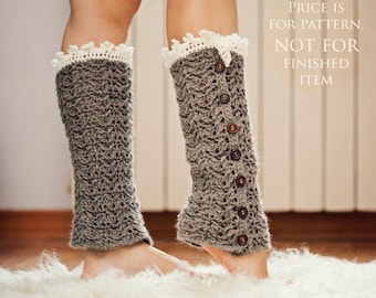 Crochet PATTERN - Luxury Leg Warmers (English only)