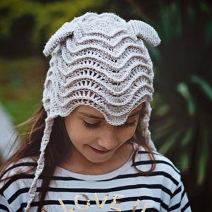 Crochet hat PATTERN Baby Lamb Bonnet sizes baby, toddler, child English only image 2