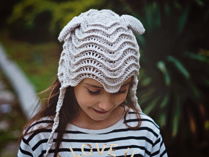 Crochet hat PATTERN Baby Lamb Bonnet sizes baby, toddler, child English only image 2