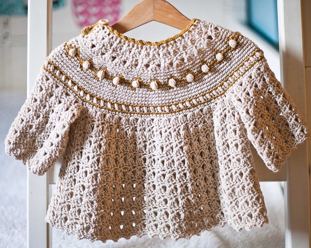 Crochet PATTERN Jacquard Sweater (child Sizes 1-2y up to