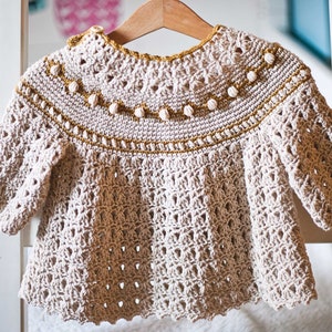 Crochet PATTERN Jacquard Sweater child sizes 1-2y up to 9-10years English only image 1