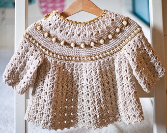 Crochet PATTERN  - Jacquard Sweater (child sizes 1-2y up to 9-10years) (English only)