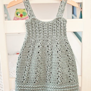 Crochet dress PATTERN Sea Breeze Dress sizes up to 10 years English only image 4