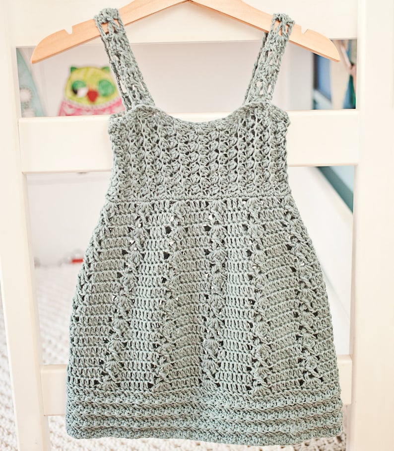 Crochet dress PATTERN Sea Breeze Dress sizes up to 10 years English only image 4
