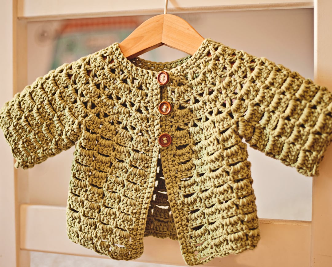 Crochet Lace Button-Front Cropped Cardigan