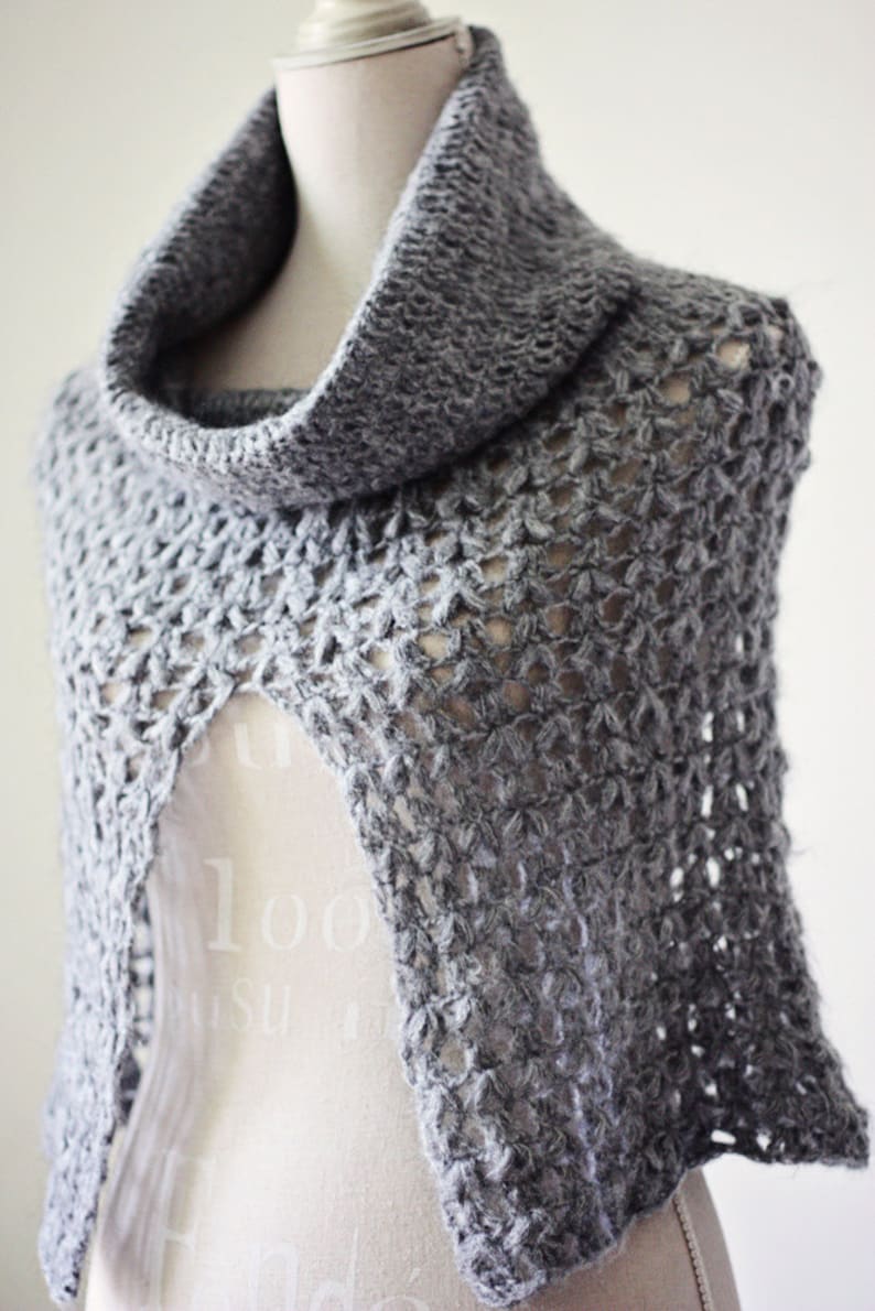 Crochet PATTERN Ladies Cowl Poncho Etsy